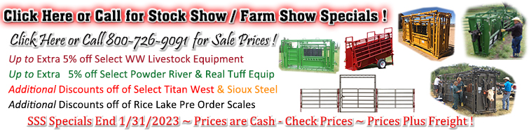 Click Here for Stock Show Specials